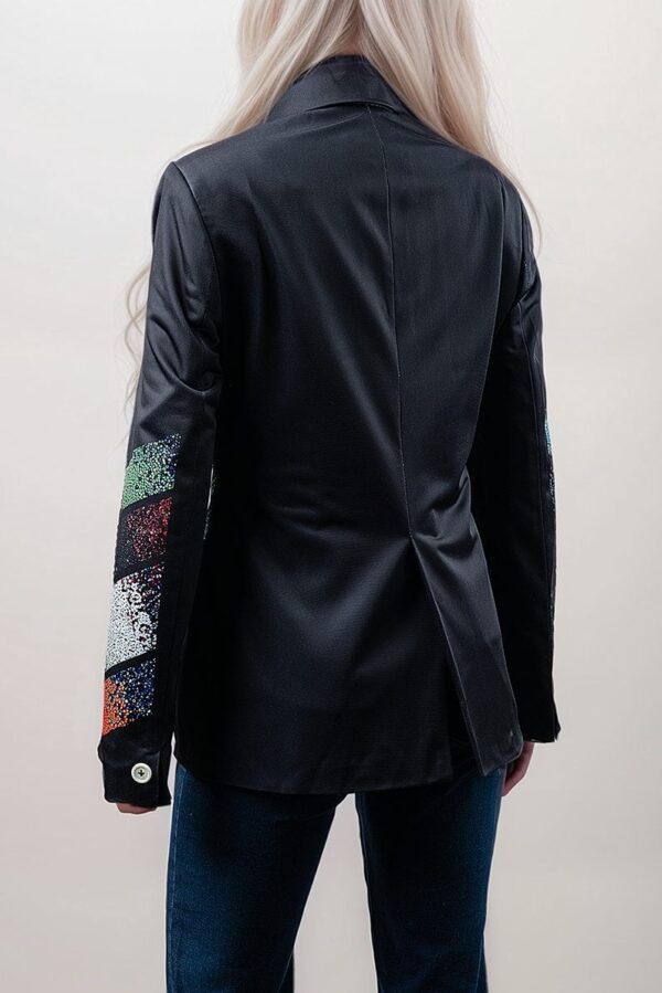 Women’s Picasso Multicolor Sequin Patchwork Black Blazer