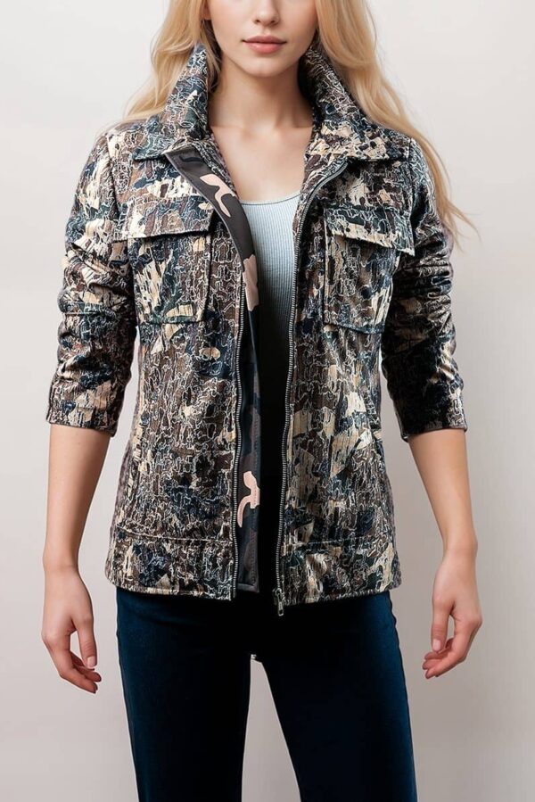 Rousseau Camouflage Wool Blend Jacket For Women’s
