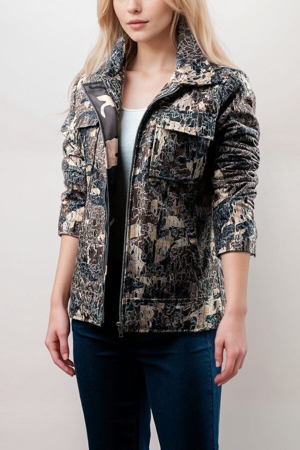 Rousseau Camouflage Wool Blend Jacket For Women’s