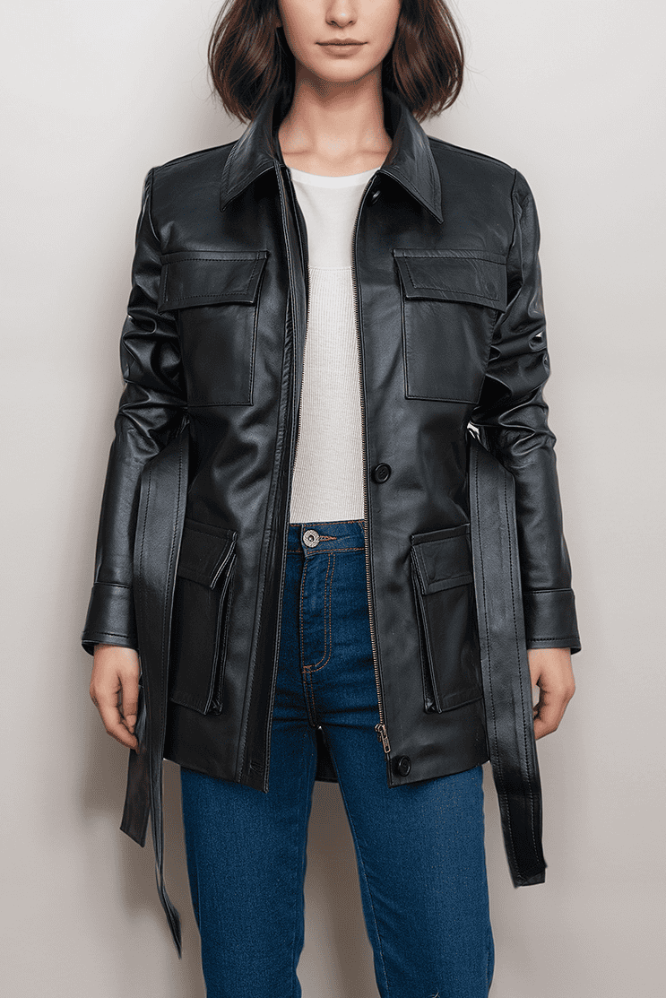 Timeless Black Leather Jacket for Women