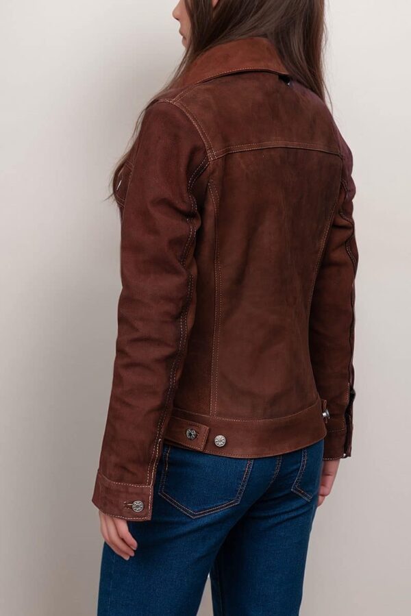 Top-Rated Brown Suede Leather Jacket for Women’s