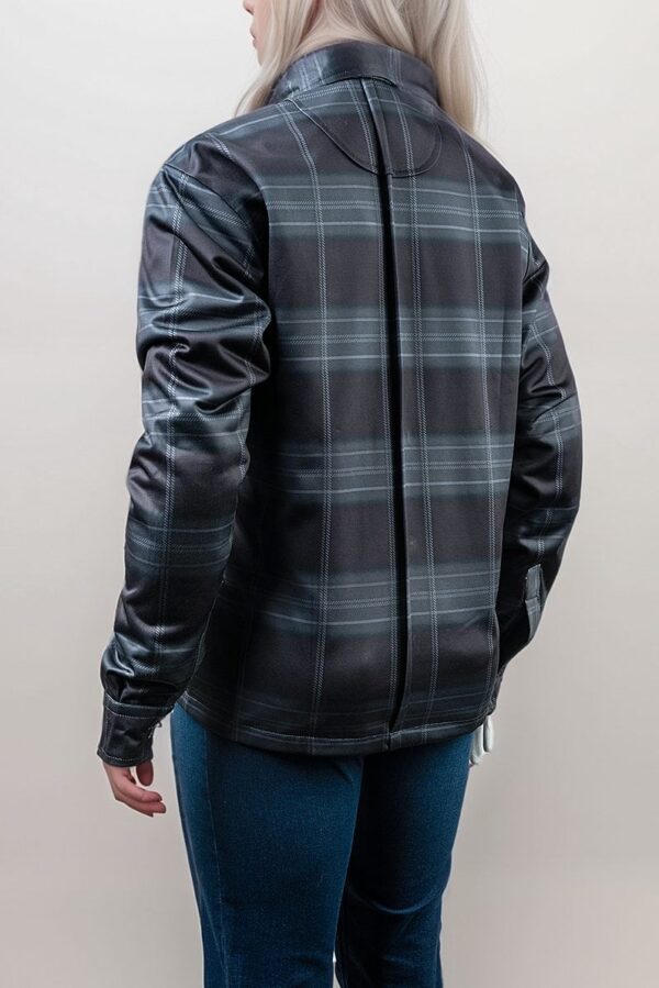 Versailles Blue Flannel Plaid Jacket For Women’s