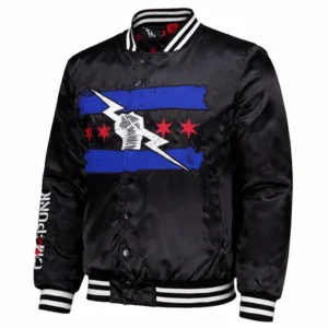 CM Punk Chicago Made Black Bomber Jacket
