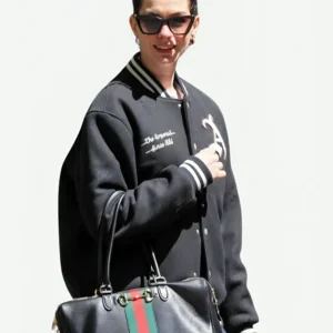 Anne Hathaway NYC 2026 Arsenal Jacket