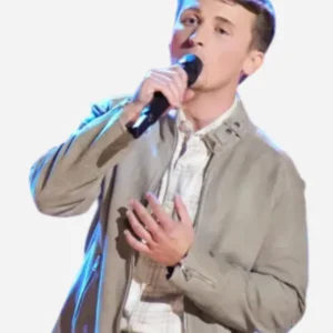 Dylan Carter The Voice S24 Grey Suede Jacket