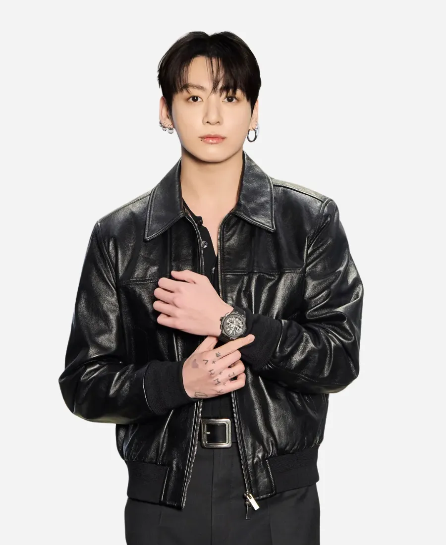 Jung Kook 2026 Watch Event Leather Jacket