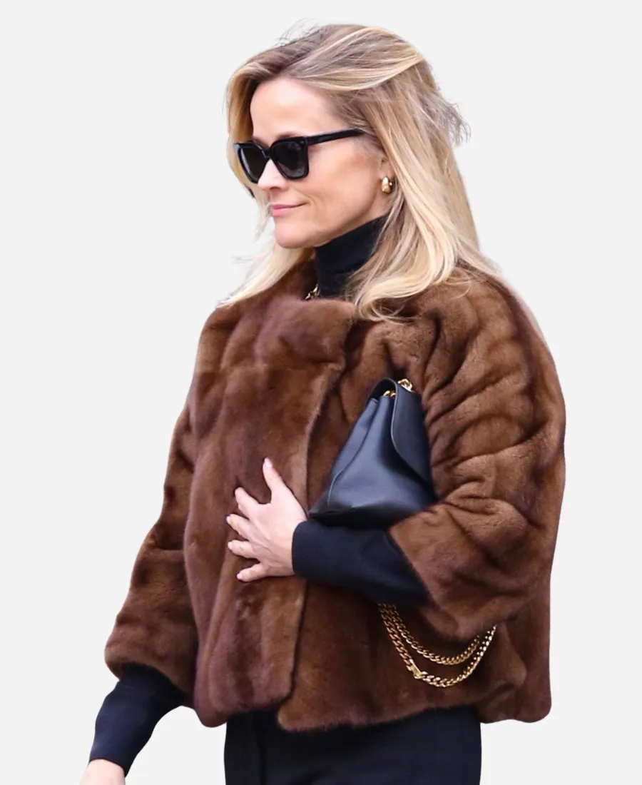 Reese Witherspoon NYC 2026 Fur Jacket