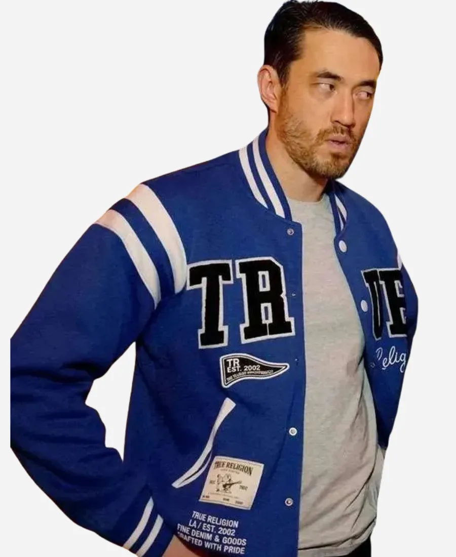 Street Fighter Event Andrew Koji Blue Varsity Jacket