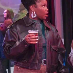 Abbott Elementary S04 Courtney Taylor Leather Jacket