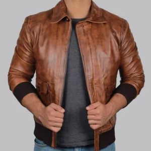 Ernest Brown Bomber Leather Jacket
