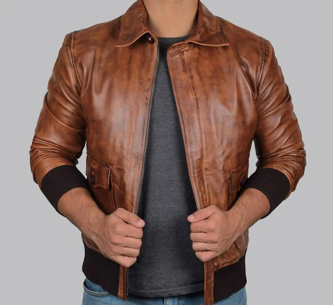 Ernest Brown Bomber Leather Jacket