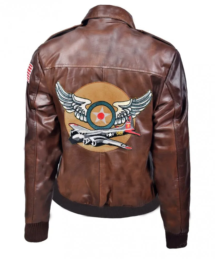 Captain Marvel Carol Danvers Leather Bomber Jacket