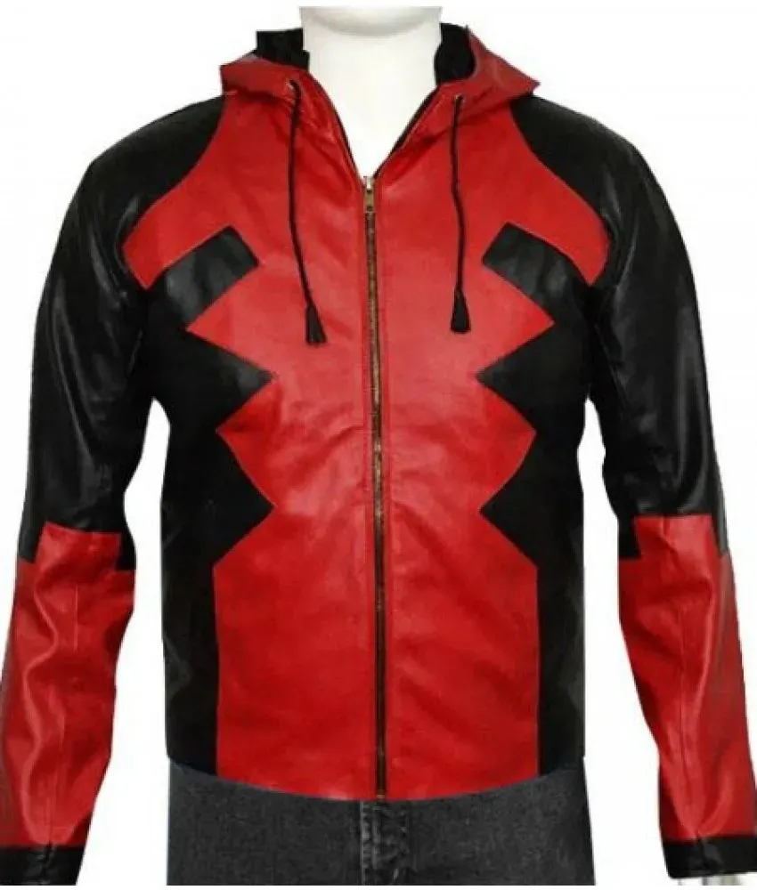 Deadpool Leather Hoodie Costume