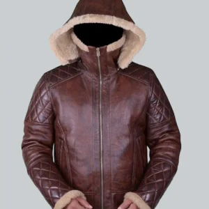 Diamond Quilted Bomber B3 Shearling Jacket
