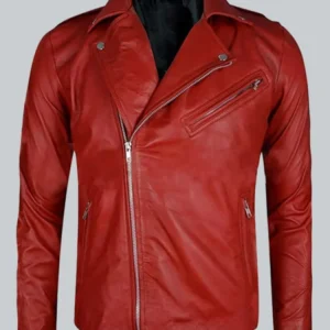 Fergal Devitt Motorcycle Red Leather Jacket