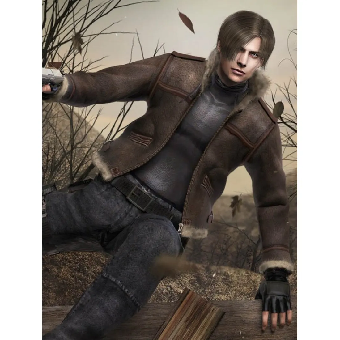Resident Evil 4 Shearling Leather Jacket