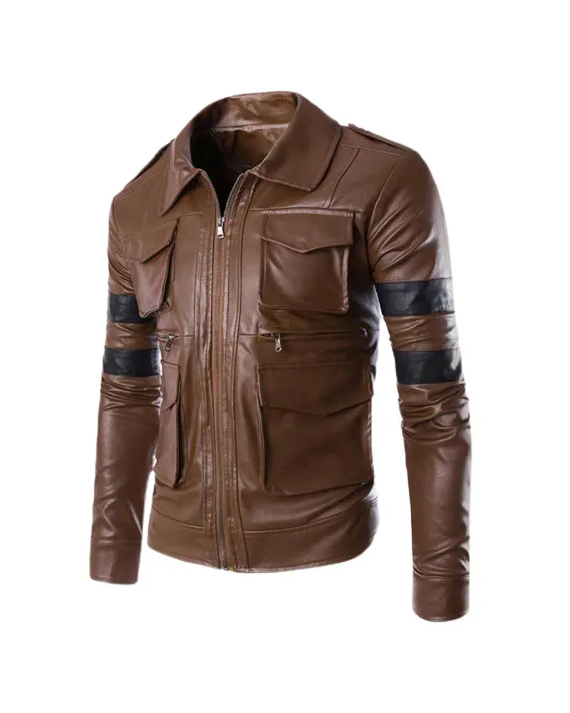 Resident Evil Real Leather Brown Jacket