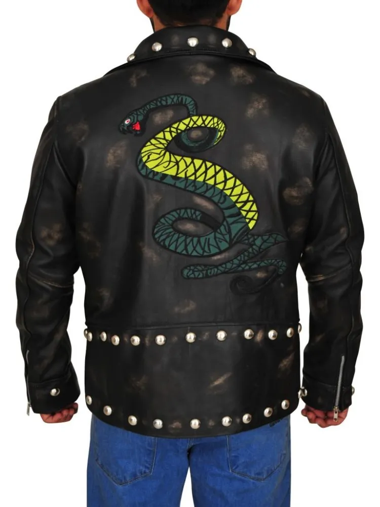 Fallout Tunnel Snakes Rule Black Leather Jacket