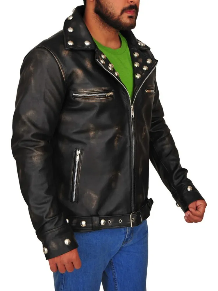 Fallout Tunnel Snakes Rule Black Leather Jacket