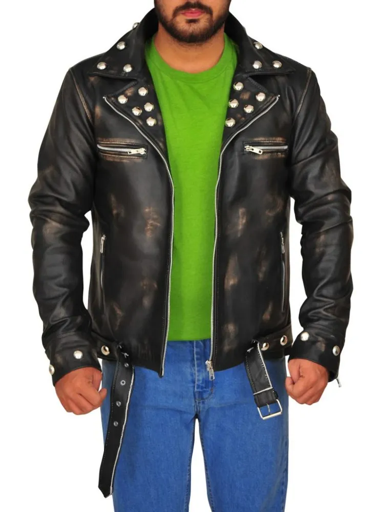 Fallout Tunnel Snakes Rule Black Leather Jacket