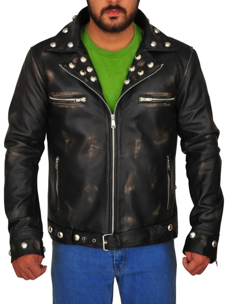 Fallout Tunnel Snakes Rule Black Leather Jacket