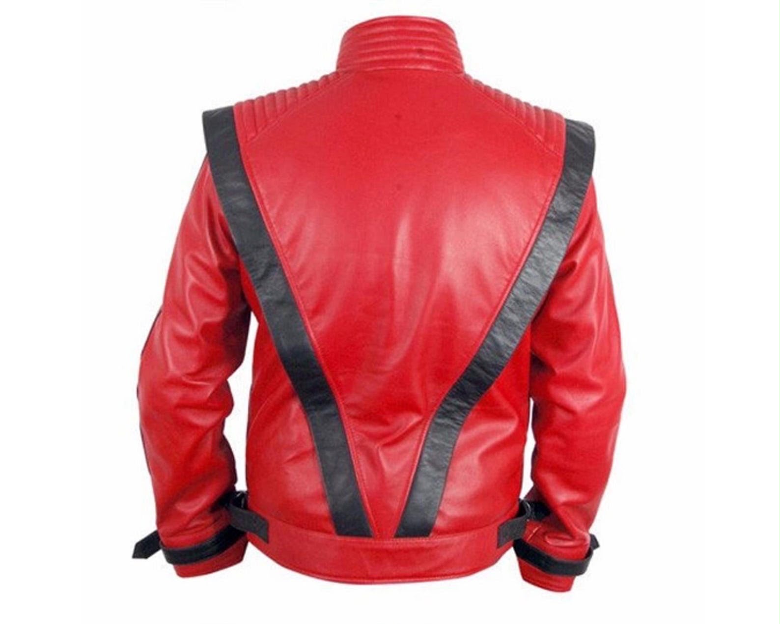 Michael Jackson Thriller Red Leather Jacket