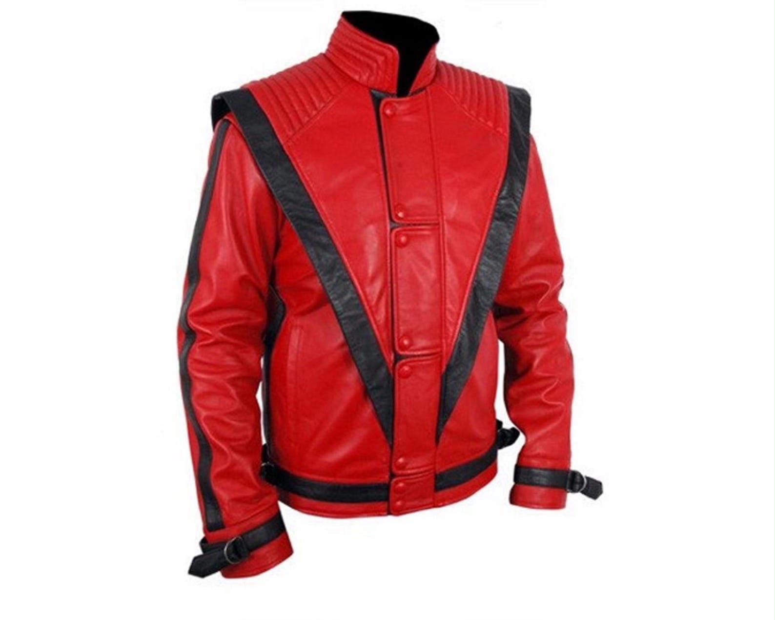 Michael Jackson Thriller Red Leather Jacket