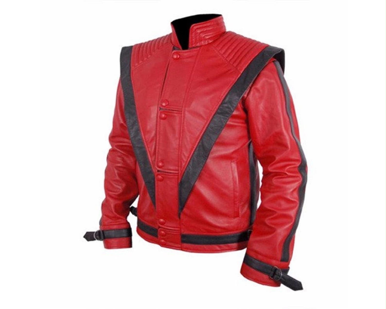 Michael Jackson Thriller Red Leather Jacket