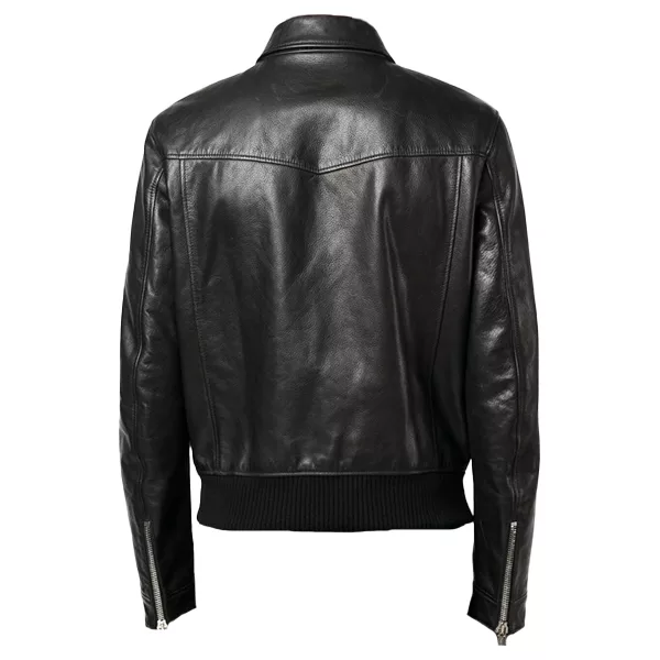 Classic Mens Black Biker Leather Jacket