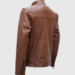Elegant Brown Fashion Leather Jacket