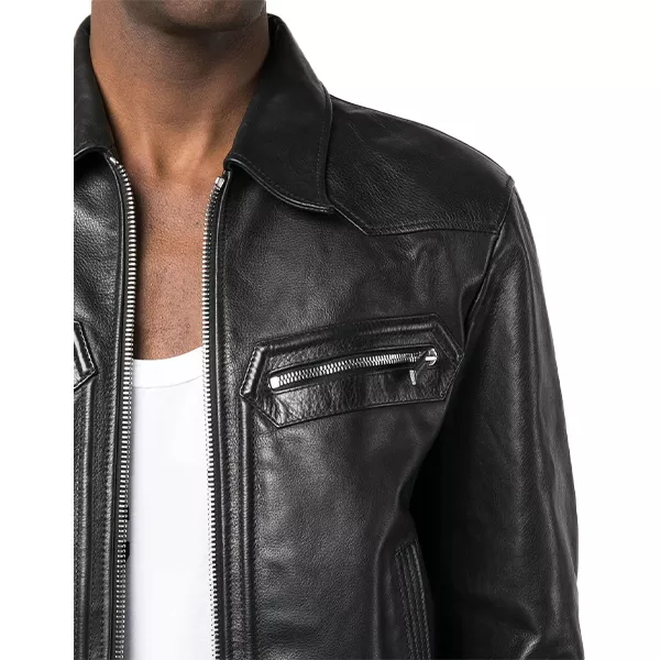 Classic Mens Black Biker Leather Jacket