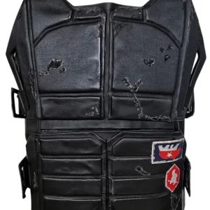 Cyberpunk 2077 Keanu Reeves Black Tactical Leather Vest