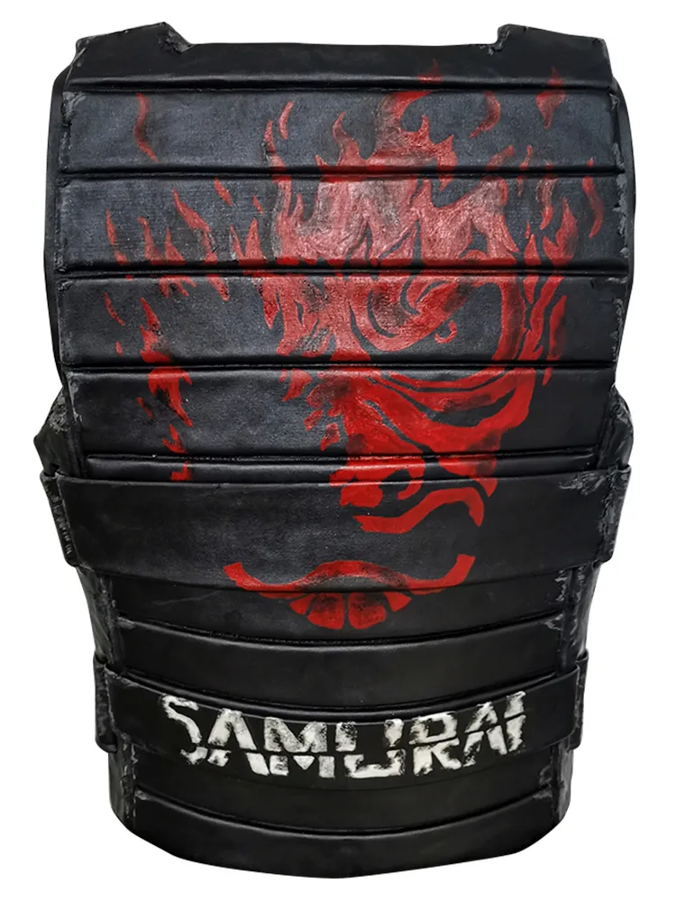 Cyberpunk 2077 Keanu Reeves Black Tactical Leather Vest