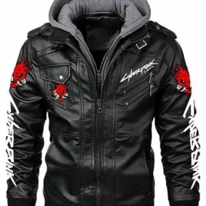 Cyberpunk Samurai Leather Halloween Costume Jacket