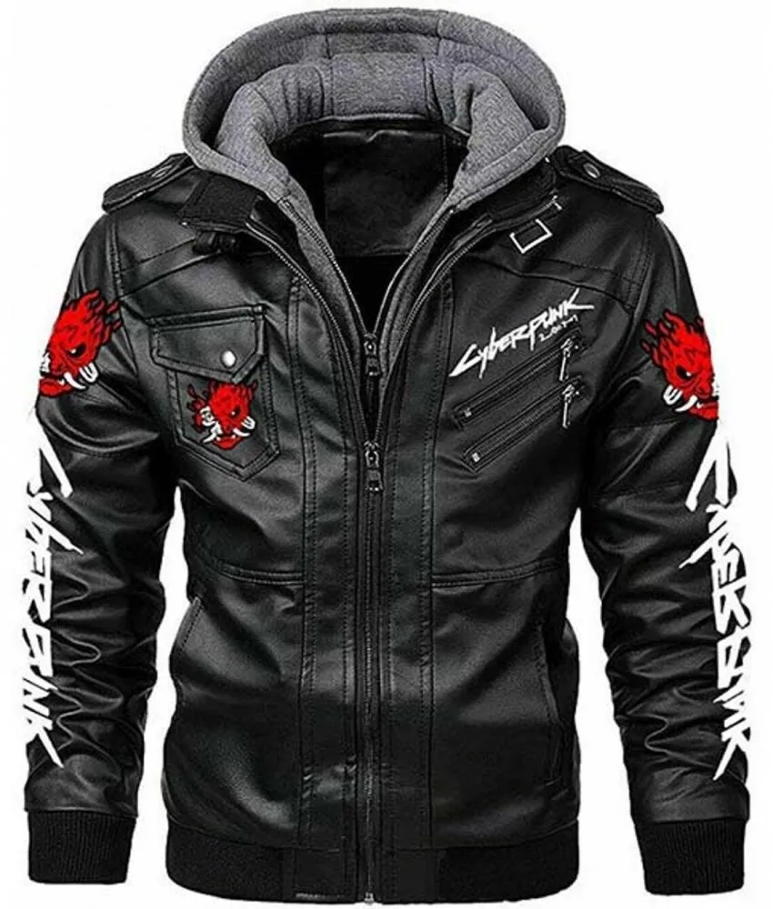 Cyberpunk Samurai Leather Halloween Costume Jacket