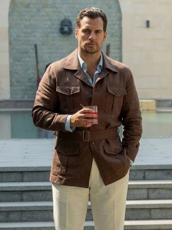 In the Grey 2026 Henry Cavill Brown Jacket
