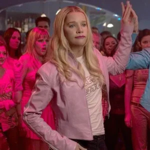 White Chicks Pink Leather Jacket