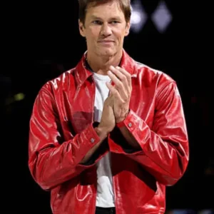 Tom Brady Red Leather Jacket