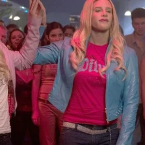 White Chicks Blue Leather Jacket