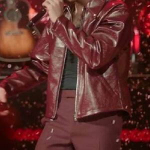 A Very Jonas Christmas Movie 2025 Joe Jonas Leather Jacket
