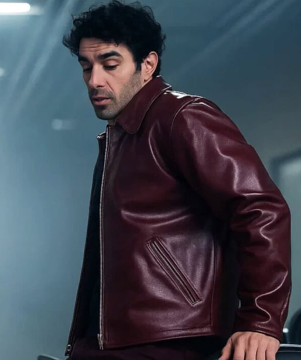 A Very Jonas Christmas Movie 2025 Joe Jonas Leather Jacket