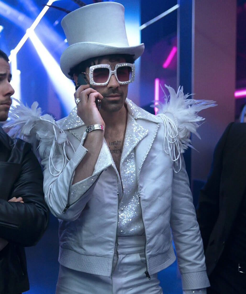 A Very Jonas Christmas Movie 2025 Joe Jonas White Jacket