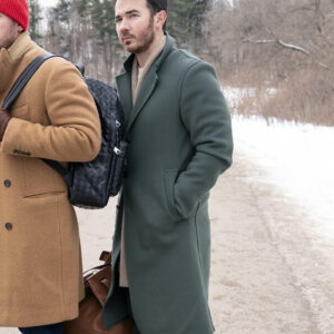 A Very Jonas Christmas Movie 2025 Kevin Jonas Green Coat