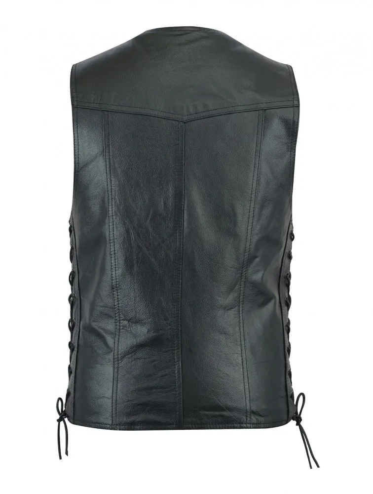 Men's Motorcycle Leather Vest