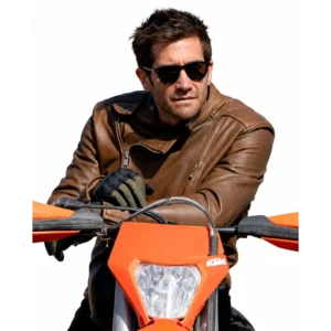 In the Grey Jake Gyllenhaal Brown Leather Jacket